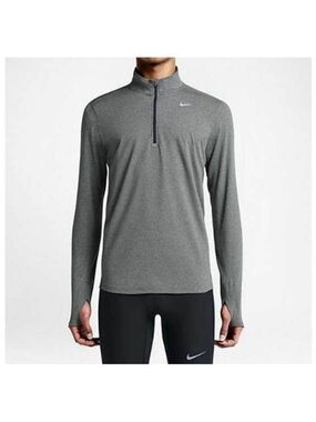 NIKE Dri Fit Reflective We Run 1/4 Zip Gray Jacket Size Medium